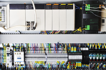 Electronics control systems  in box  in industry.