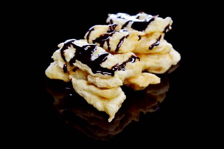 deep fried chicken with soy sauceの写真素材