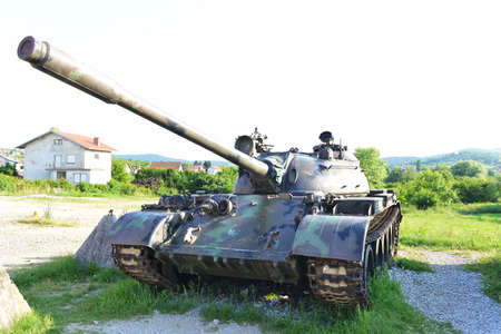 Old  tanks stand near  museumのeditorial素材