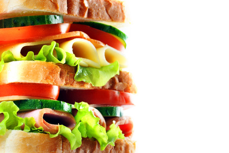 Fresh and tasty sandwich close upの写真素材
