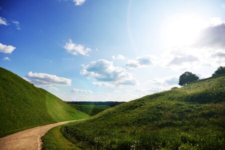 sky , clouds and field. summer landscape