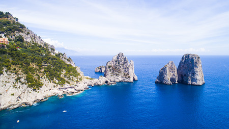 Rocks and sea under blue seaの写真素材