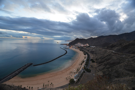 sky above rocks and stony coast. Sea landscapeの写真素材