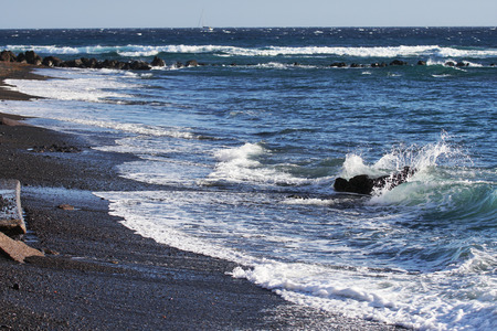 rocks and stony coast. Sea landscapeの写真素材