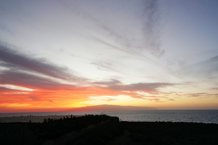 Evening landscape. sky and clouds over seaの写真素材