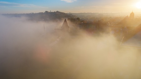 sunrise over city. morning landscapeの写真素材