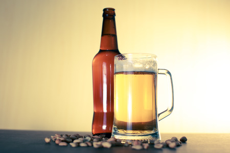 beer and snaksの写真素材