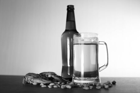 beer and snaksの写真素材