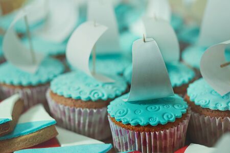 Cake like a shipの写真素材