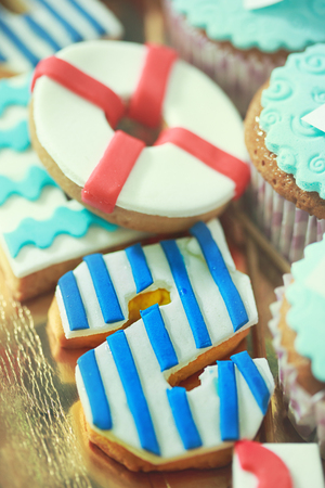 Cake like letter Sの写真素材