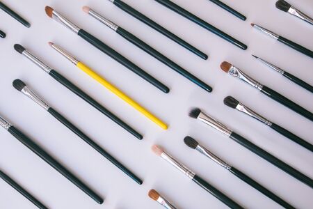 Brush composition on white backgroundの写真素材