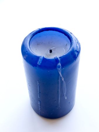 Blue candleの写真素材