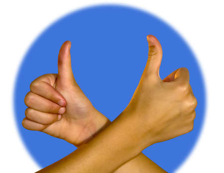 Hand with thumb up