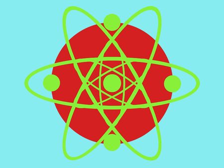 Ornate scrolled circle science designe