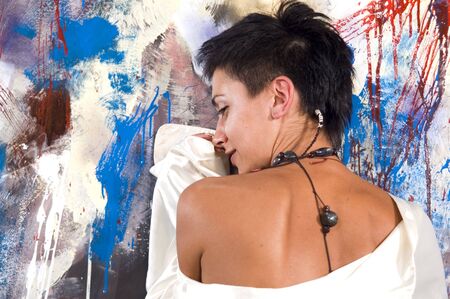  Portrait of young brunetteの写真素材