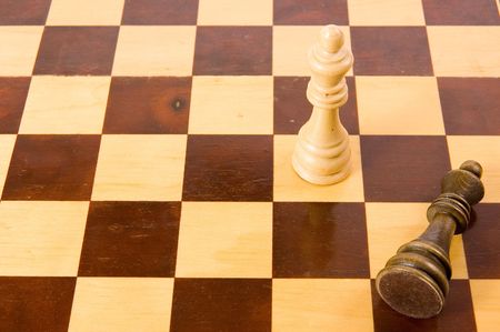 Game is over, black king downの写真素材