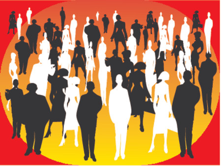 Silhouette of business people, winner business teamのイラスト素材