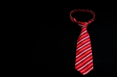 Male necktie with windsor knot on black backgroundsの写真素材