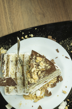 Delicious slice of cake, shallow depth of fieldの写真素材