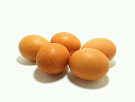 Eggs on white backgroundの素材