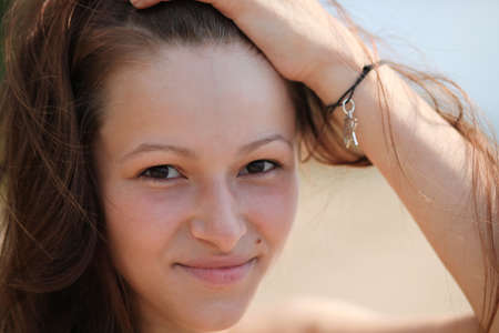 portrait of the young beautiful girlの写真素材