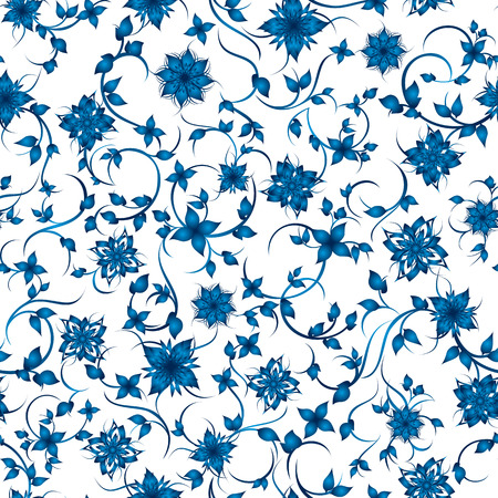 Floral seamless background pattern. のイラスト素材