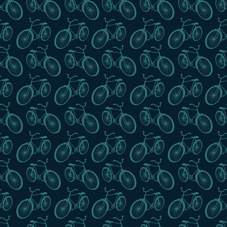 Sporty, tourist, seamless background with bicyclesのイラスト素材