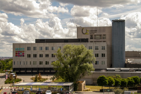 Facade of the UZ, the Brussels University Hospital. UZ Brussel is an academic hospital with nearly...