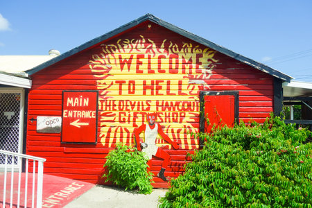 Welcome to Hell Red Devils West Bay Cayman Islands 07/08/2016のeditorial素材