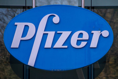 Belgium, Brussels, Pharmaceutical company Pfizer, Coronavirus vaccine, Covid 19. American...