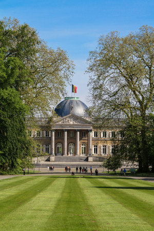 Brussels, Belgium, May 28, 2021. Laeken Castle is the place of residence of the Belgian sovereign and his family.のeditorial素材