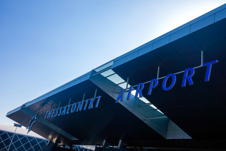 Thessaloniki, Greece, July 16, 2021. Thessaloniki International Airport Macedonia is an airport...
