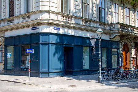 Vienna, Austria, July 21, 2021. Sothebyâs is a British-born American multinational auction house for works of art and collectibles based in New York.のeditorial素材