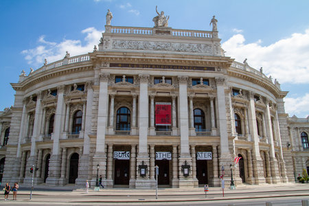 Vienna, Austria, July 24, 2021, The Burgtheater is a theater in Vienna opened in 1888. Considered to be one of the most important stages in Europe,のeditorial素材