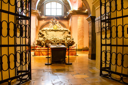 Vienna, Austria, July 21, 2021. Kapuzinergruft. Double tomb of Empress Maria Theresa of Austria and Emperor Francis I of the Holy Empireのeditorial素材