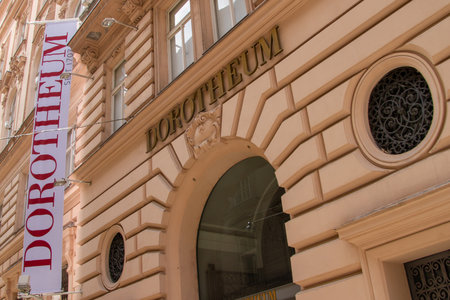 Vienna, Austria, July 21, 2021. The Dorotheum, founded in 1707, is the oldest auction house in the world. Aunt Dorothee on Dorotheergasse, the most important auction house in Central Europe.のeditorial素材