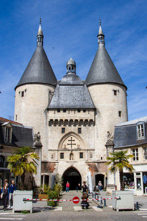 Nancy, France, April 18, 2022. The Porte de la Craffe is an imposing vestige of the medieval...