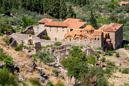 Mistra, Greece, July 20, 2022. The city of Mistra or MystrÃ¡s is an ancient city in the...