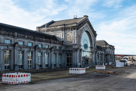 Charleroi, Belgium, November 11, 2022. Charleroi Sud station is a Belgian railway station located south of the center of the city of Charleroi.のeditorial素材