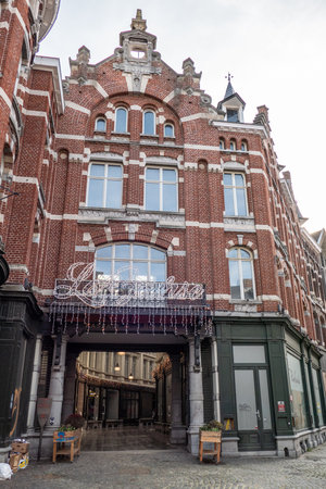 Charleroi, Belgium, November 11, 2022. The Passage de la Bourse is a covered gallery in the city of Charleroi.のeditorial素材