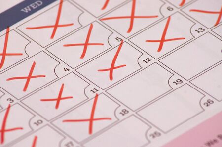 Marked calendar days