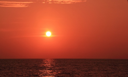 Sunset at Similan Island, Thailandの写真素材
