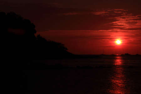 Sunset at Lipe Island Thailandの写真素材