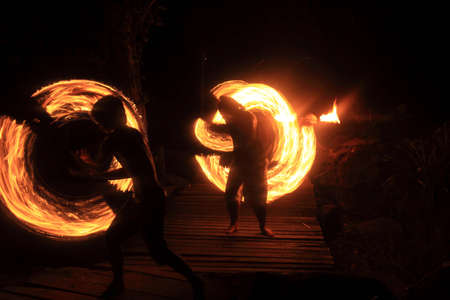 Fire Show at Kood Island in Thailand