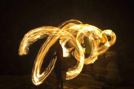 Fire show at Kood Island in Thailandのeditorial素材