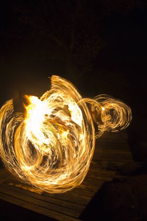 Fire show at Kood Island in Thailand