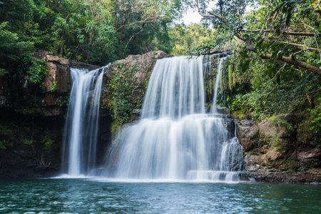 Klong Chao waterfall in Thailandの写真素材