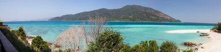 View of beautiful Sunset beach of Lipe island in Satun, Thailandの写真素材