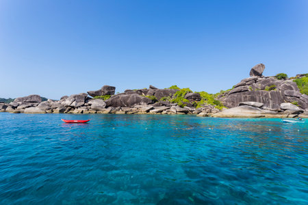 View of Similan national park in Andaman sea, Thailandの写真素材