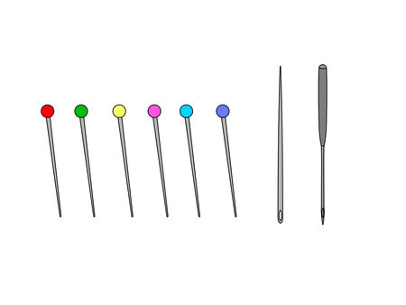 Waiting needle Sewing machine needle Sewing needleのイラスト素材